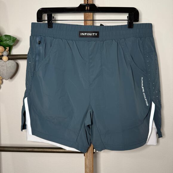 Alphalete Infinity Speed Short Green Shorts Size X Large - Picture 2 of 10
